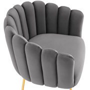 Gray finish channel tufted performance velvet upholstery chair by Modway additional picture 5