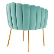 Mint finish channel tufted performance velvet upholstery chair by Modway additional picture 6