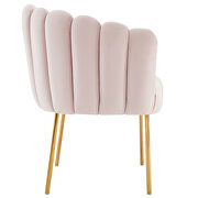 Pink finish channel tufted performance velvet upholstery chair by Modway additional picture 4