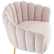 Pink finish channel tufted performance velvet upholstery chair by Modway additional picture 5