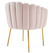 Pink finish channel tufted performance velvet upholstery chair by Modway additional picture 6