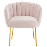 Pink finish channel tufted performance velvet upholstery chair by Modway additional picture 7