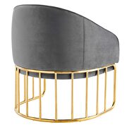 Gray performance velvet and gold-plated stainless steel base chair by Modway additional picture 6
