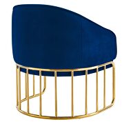Navy performance velvet and gold-plated stainless steel base chair by Modway additional picture 6