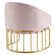 Pink performance velvet and gold-plated stainless steel base chair by Modway additional picture 6