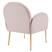 Pink performance velvet chair with gold stainless steel legs by Modway additional picture 6