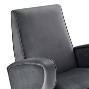 Gray finish performance velvet upholstery 360-degree swivel chair by Modway additional picture 4