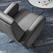 Gray finish performance velvet upholstery 360-degree swivel chair by Modway additional picture 8