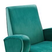 Teal finish performance velvet upholstery 360-degree swivel chair by Modway additional picture 4