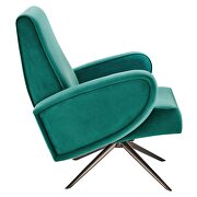 Teal finish performance velvet upholstery 360-degree swivel chair by Modway additional picture 5