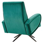 Teal finish performance velvet upholstery 360-degree swivel chair by Modway additional picture 6