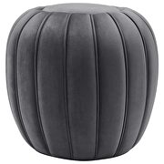 Gray finish channel tufted performance velvet ottoman by Modway additional picture 2