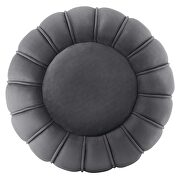 Gray finish channel tufted performance velvet ottoman by Modway additional picture 3