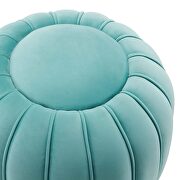 Mint finish channel tufted performance velvet ottoman by Modway additional picture 4