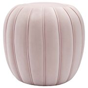 Pink finish channel tufted performance velvet ottoman by Modway additional picture 2