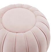 Pink finish channel tufted performance velvet ottoman by Modway additional picture 4
