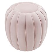 Pink finish channel tufted performance velvet ottoman by Modway additional picture 5