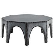 Performance velvet upholstery ottoman in gray finish by Modway additional picture 2