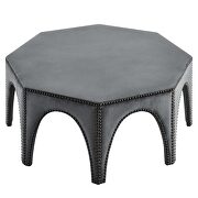 Performance velvet upholstery ottoman in gray finish by Modway additional picture 4