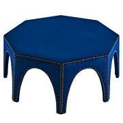 Performance velvet upholstery ottoman in navy finish by Modway additional picture 4