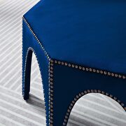 Performance velvet upholstery ottoman in navy finish by Modway additional picture 5