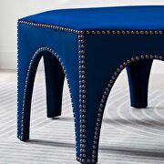 Performance velvet upholstery ottoman in navy finish by Modway additional picture 6