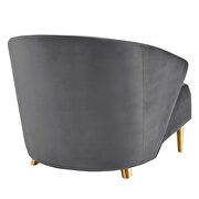 Gray performance velvet chair with brushed gold stainless steel legs by Modway additional picture 6