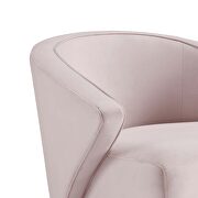 Pink performance velvet chair with brushed gold stainless steel legs by Modway additional picture 4