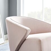 Pink performance velvet chair with brushed gold stainless steel legs by Modway additional picture 8