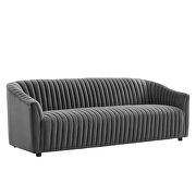Charcoal finish performance velvet upholstery channel tufted sofa by Modway additional picture 2