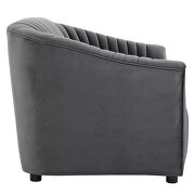 Charcoal finish performance velvet upholstery channel tufted loveseat by Modway additional picture 3
