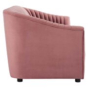 Dusty rose finish performance velvet upholstery channel tufted sofa by Modway additional picture 3