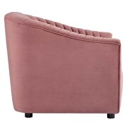 Dusty rose finish performance velvet upholstery channel tufted chair by Modway additional picture 3