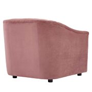 Dusty rose finish performance velvet upholstery channel tufted chair by Modway additional picture 4