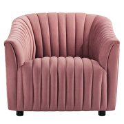 Dusty rose finish performance velvet upholstery channel tufted chair by Modway additional picture 6