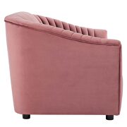 Dusty rose finish performance velvet upholstery channel tufted loveseat by Modway additional picture 3