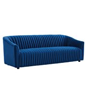 Navy finish performance velvet upholstery channel tufted sofa by Modway additional picture 2