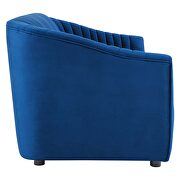 Navy finish performance velvet upholstery channel tufted sofa by Modway additional picture 3
