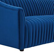 Navy finish performance velvet upholstery channel tufted sofa by Modway additional picture 5