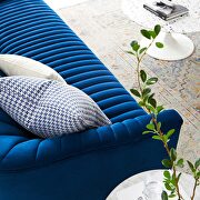 Navy finish performance velvet upholstery channel tufted sofa by Modway additional picture 7