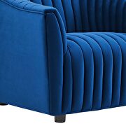 Navy finish performance velvet upholstery channel tufted chair by Modway additional picture 5