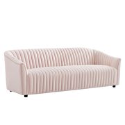 Pink finish performance velvet upholstery channel tufted sofa by Modway additional picture 2
