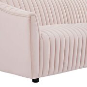 Pink finish performance velvet upholstery channel tufted sofa by Modway additional picture 5
