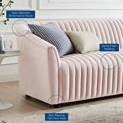Pink finish performance velvet upholstery channel tufted sofa by Modway additional picture 8