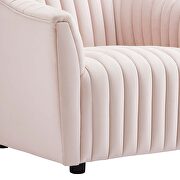 Pink finish performance velvet upholstery channel tufted chair by Modway additional picture 5