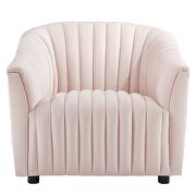 Pink finish performance velvet upholstery channel tufted chair by Modway additional picture 6