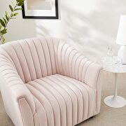 Pink finish performance velvet upholstery channel tufted chair by Modway additional picture 7