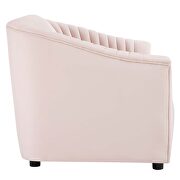Pink finish performance velvet upholstery channel tufted loveseat by Modway additional picture 3