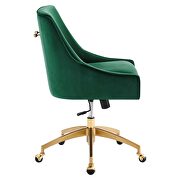 Green finish performance velvet swivel office chair by Modway additional picture 2