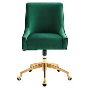 Green finish performance velvet swivel office chair by Modway additional picture 3